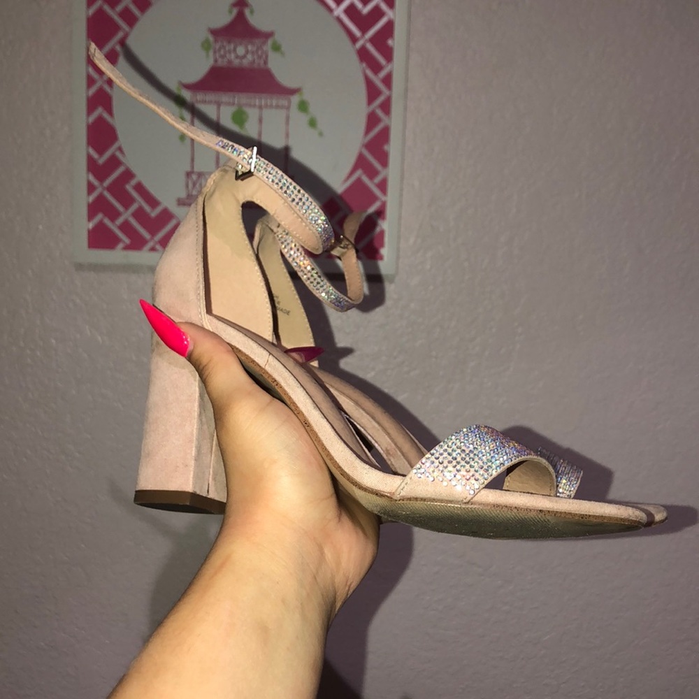 Madden Girl Blush Sparkle Heels 6.5 women